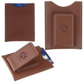 Concord Leather Magnetic Money Clip Card Case (English Tan)
